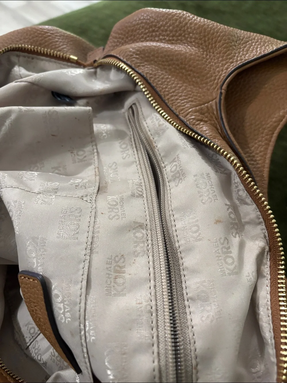 Michael Kors Large Fulton Tote Camel Leather Shoulder Bag